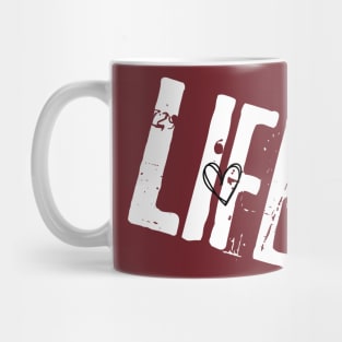 Life simple large design text Mug